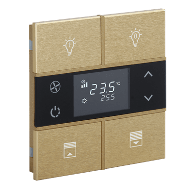 EAE KNX Switch Rosa Metal Series 2 Fold With Thermostat